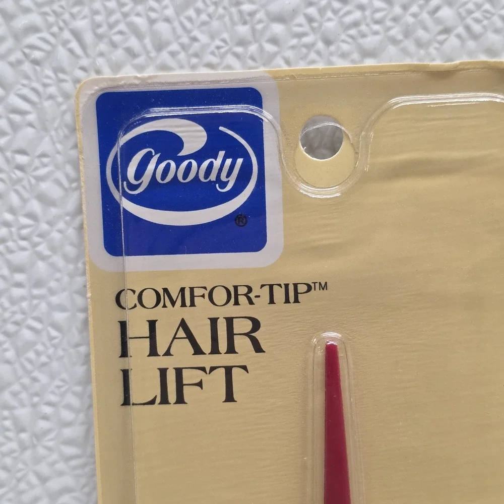 Vintage Goody Red Hair Lift Pick Metal Pins With Comfor-Tip New NOS 1982